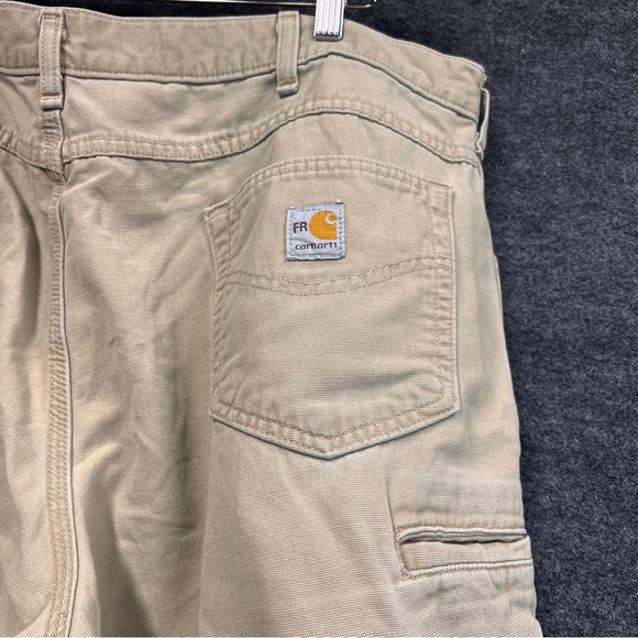 Carhartt Pants FR Carpenter Beige Khaki Brown Original Fit Mens 42 x 32 - Picture 8 of 16